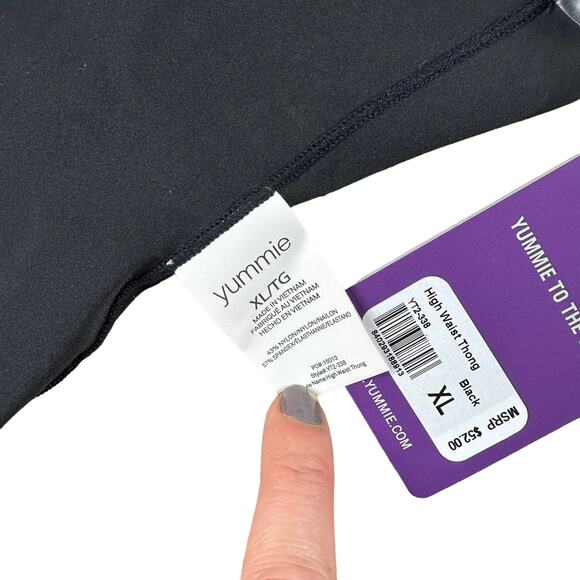 YUMMIE Hidden Curves High Waist Thong Shapewear Black Size XL NWT Shaping - Picture 6 of 8